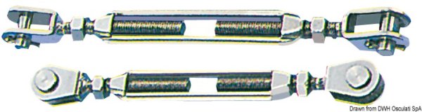 Tenditore inox 8 mm due forcelle fisse - 07.198.08
